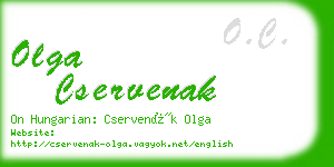 olga cservenak business card